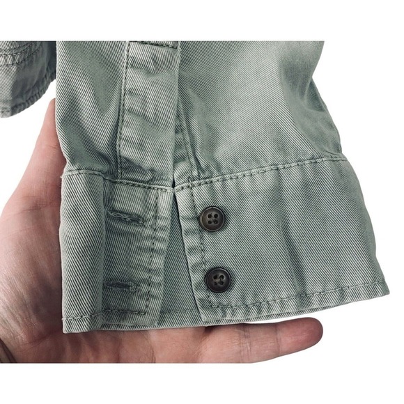 C & C California 100% Lyocell Green Button Down Shacket Womens Size XL - Picture 6 of 8